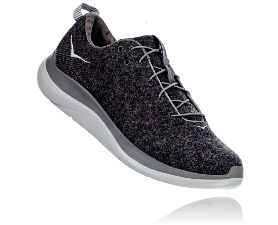 Dámské Trail Boty Hoka One One Hupana Flow Wool Tmavě Šedé Výprodej,TREAD-6175